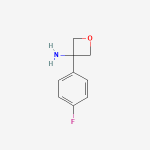 molecular formula C9H11ClFNO B1464640 3-(4-Fluorophenyl)oxetan-3-amine CAS No. 1260672-73-8