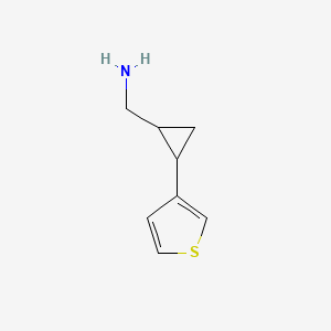 molecular formula C8H11NS B1464650 (2-(3-噻吩基)环丙基)甲胺 CAS No. 1269534-37-3