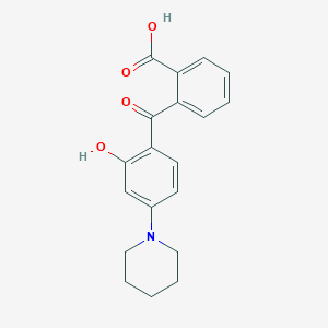 molecular formula C19H19NO4 B14646572 2-[2-Hydroxy-4-(piperidin-1-yl)benzoyl]benzoic acid CAS No. 55165-06-5