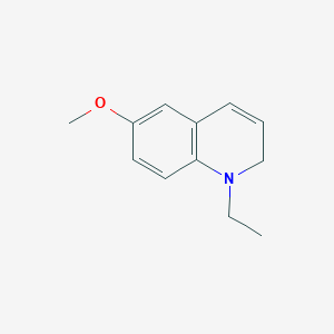 molecular formula C12H15NO B146466 6-Methoxy-N-ethyl-1,2-dihydroquinoline CAS No. 134907-09-8