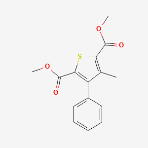 molecular formula C15H14O4S B14646633 Dimethyl 3-methyl-4-phenylthiophene-2,5-dicarboxylate CAS No. 55342-13-7