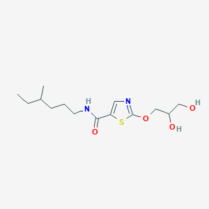 molecular formula C14H24N2O4S B14646644 2-(2,3-Dihydroxypropoxy)-N-(4-methylhexyl)-1,3-thiazole-5-carboxamide CAS No. 54045-82-8