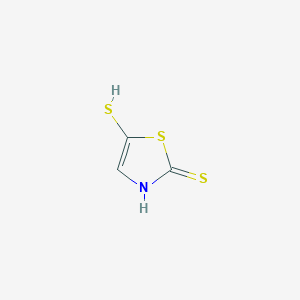 molecular formula C3H3NS3 B14646650 5-Sulfanyl-1,3-thiazole-2(3H)-thione CAS No. 54243-55-9