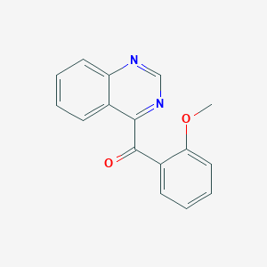 molecular formula C16H12N2O2 B14646661 Methanone, (2-methoxyphenyl)-4-quinazolinyl- CAS No. 55326-11-9