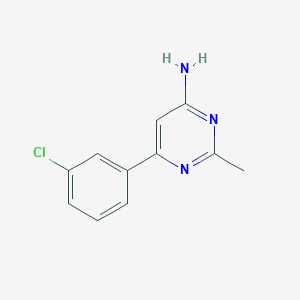 molecular formula C11H10ClN3 B1464668 6-(3-氯苯基)-2-甲基嘧啶-4-胺 CAS No. 1250795-52-8