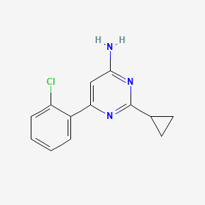 B1464670 6-(2-Chlorophenyl)-2-cyclopropylpyrimidin-4-amine CAS No. 1304559-05-4