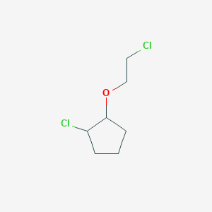 molecular formula C7H12Cl2O B14646723 Cyclopentane, 1-chloro-2-(2-chloroethoxy)- CAS No. 55982-54-2