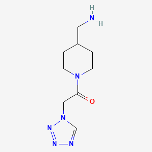 molecular formula C9H16N6O B1464684 1-[4-(氨基甲基)哌啶-1-基]-2-(1H-1,2,3,4-四唑-1-基)乙烷-1-酮 CAS No. 1249697-82-2