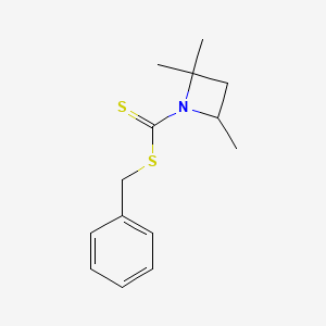 molecular formula C14H19NS2 B14646851 Benzyl 2,2,4-trimethylazetidine-1-carbodithioate CAS No. 54395-91-4