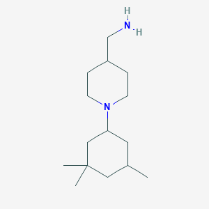 molecular formula C15H30N2 B1464686 [1-(3,3,5-三甲基环己基)哌啶-4-基]甲胺 CAS No. 1281476-72-9