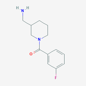 molecular formula C13H17FN2O B1464689 [1-(3-Fluorobenzoyl)piperidin-3-yl]methanamine CAS No. 1018554-52-3