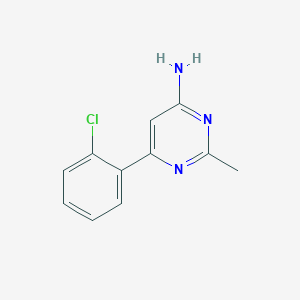 molecular formula C11H10ClN3 B1464693 6-(2-氯苯基)-2-甲基嘧啶-4-胺 CAS No. 1249098-57-4