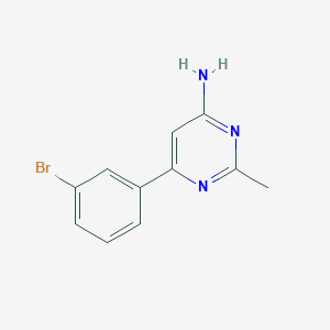 molecular formula C11H10BrN3 B1464694 6-(3-溴苯基)-2-甲基嘧啶-4-胺 CAS No. 1247659-44-4
