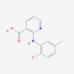 2-(2-Fluoro-5-methylanilino)pyridine-3-carboxylic acid