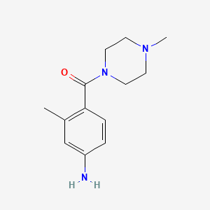 molecular formula C13H19N3O B1464699 3-Methyl-4-(4-methylpiperazine-1-carbonyl)aniline CAS No. 1180131-77-4