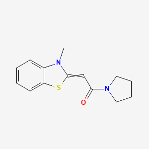 2-(3-Methyl-1,3-benzothiazol-2(3H)-ylidene)-1-(pyrrolidin-1-yl)ethan-1-one