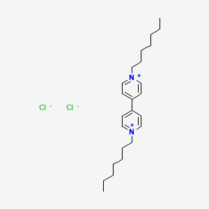 molecular formula C24H38Cl2N2 B14647060 1,1'-Diheptyl-4,4'-bipyridin-1-ium dichloride CAS No. 54451-15-9