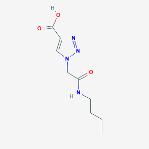 molecular formula C9H14N4O3 B1464707 1-[(丁基氨基羰基)甲基]-1H-1,2,3-三唑-4-甲酸 CAS No. 1250908-78-1
