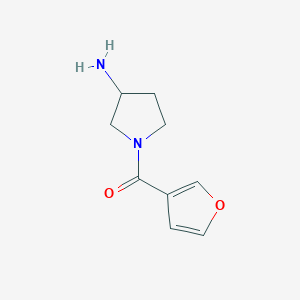 molecular formula C9H12N2O2 B1464708 1-(呋喃-3-羰基)吡咯烷-3-胺 CAS No. 1250386-94-7