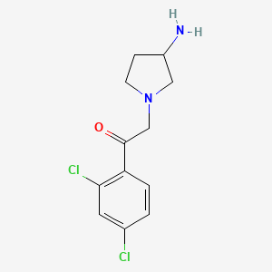 B1464709 2-(3-Aminopyrrolidin-1-yl)-1-(2,4-dichlorophenyl)ethan-1-one CAS No. 1283651-76-2