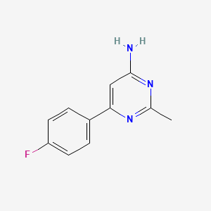 molecular formula C11H10FN3 B1464710 6-(4-氟苯基)-2-甲基嘧啶-4-胺 CAS No. 1249530-62-8