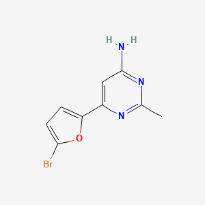 molecular formula C9H8BrN3O B1464711 6-(5-溴呋喃-2-基)-2-甲基嘧啶-4-胺 CAS No. 1249703-09-0