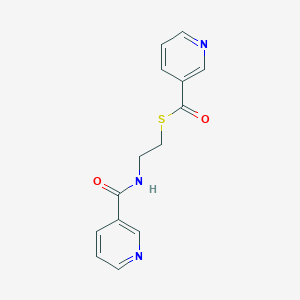 S-{2-[(Pyridine-3-carbonyl)amino]ethyl} pyridine-3-carbothioate