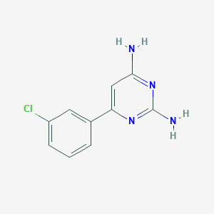 molecular formula C10H9ClN4 B1464712 6-(3-氯苯基)嘧啶-2,4-二胺 CAS No. 1251025-80-5