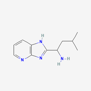molecular formula C11H16N4 B1464714 1-(3H-imidazo[4,5-b]pyridin-2-yl)-3-methylbutan-1-amine CAS No. 1247782-10-0