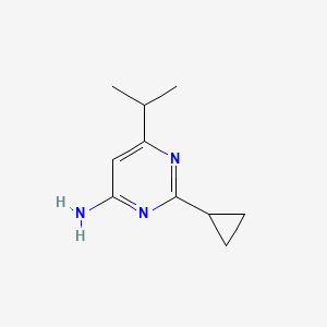 B1464720 2-Cyclopropyl-6-(propan-2-yl)pyrimidin-4-amine CAS No. 1250633-97-6