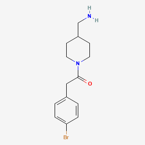 molecular formula C14H19BrN2O B1464721 ({1-[(4-Bromophenyl)acetyl]piperidin-4-yl}methyl)amine CAS No. 1285067-71-1