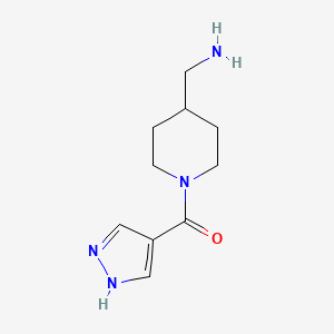 B1464724 [1-(1H-pyrazole-4-carbonyl)piperidin-4-yl]methanamine CAS No. 1247088-88-5