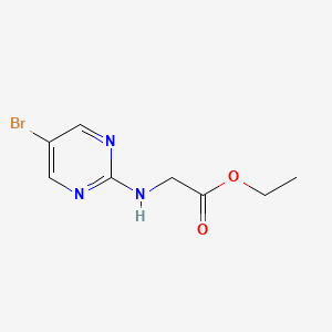 molecular formula C8H10BrN3O2 B1464730 2-(5-溴嘧啶-2-氨基)乙酸乙酯 CAS No. 1159823-83-2