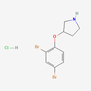 molecular formula C10H12Br2ClNO B1464731 3-(2,4-二溴苯氧基)吡咯烷盐酸盐 CAS No. 1220033-38-4