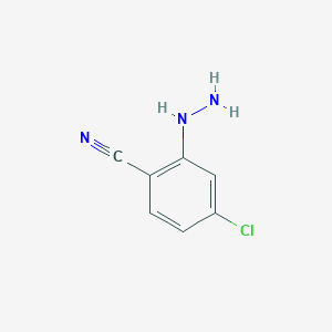 B1464738 4-Chloro-2-hydrazinylbenzonitrile CAS No. 1261105-28-5