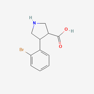 B1464744 4-(2-Bromophenyl)pyrrolidine-3-carboxylic acid CAS No. 1782605-77-9