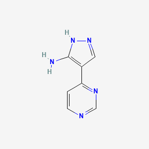 B1464745 4-(Pyrimidin-4-YL)-1H-pyrazol-5-amine CAS No. 1111638-49-3