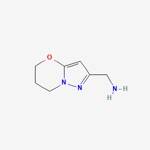 B1464753 (6,7-dihydro-5H-pyrazolo[5,1-b][1,3]oxazin-2-ylmethyl)amine CAS No. 1239759-07-9