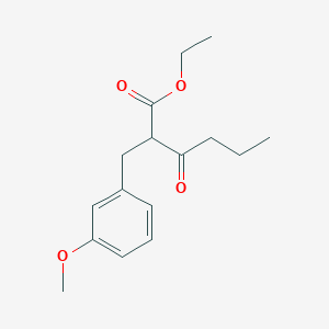 molecular formula C16H22O4 B1464768 Ethyl 2-(3-methoxybenzyl)-3-oxohexanoate CAS No. 885279-96-9