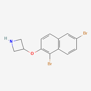 molecular formula C13H11Br2NO B1464769 3-[(1,6-Dibromo-2-naphthyl)oxy]azetidine CAS No. 1219976-34-7