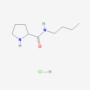 molecular formula C9H19ClN2O B1464773 N-Butyl-2-pyrrolidinecarboxamide hydrochloride CAS No. 1236266-64-0