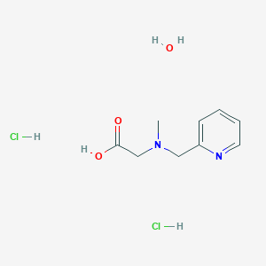 molecular formula C9H16Cl2N2O3 B1464775 N-methyl-N-(2-pyridinylmethyl)glycine dihydrochloride hydrate CAS No. 1315173-05-7