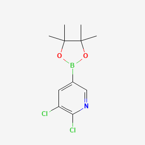 molecular formula C11H14BCl2NO2 B1464776 2,3-Dichlor-5-(4,4,5,5-Tetramethyl-1,3,2-dioxaborolan-2-yl)pyridin CAS No. 741709-64-8