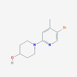 molecular formula C11H15BrN2O B1464778 1-(5-Bromo-4-methylpyridin-2-yl)piperidin-4-ol CAS No. 1220019-87-3