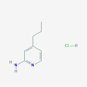 molecular formula C8H13ClN2 B1464779 4-Propylpyridin-2-amine hydrochloride CAS No. 1187932-45-1