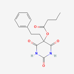 5-Butyryloxy-5-(1-phenylethyl)barbituric acid