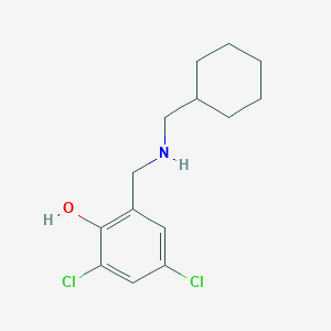 2,4-Dichloro-6-{[(cyclohexylmethyl)amino]methyl}phenol