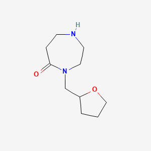 molecular formula C10H18N2O2 B1464783 4-(Tetrahydro-2-furanylmethyl)-1,4-diazepan-5-one CAS No. 1219960-43-6