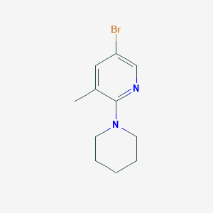 molecular formula C11H15BrN2 B1464784 5-Bromo-3-methyl-2-(1-piperidinyl)pyridine CAS No. 934000-36-9