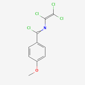 4-Methoxy-N-(trichloroethenyl)benzene-1-carboximidoyl chloride